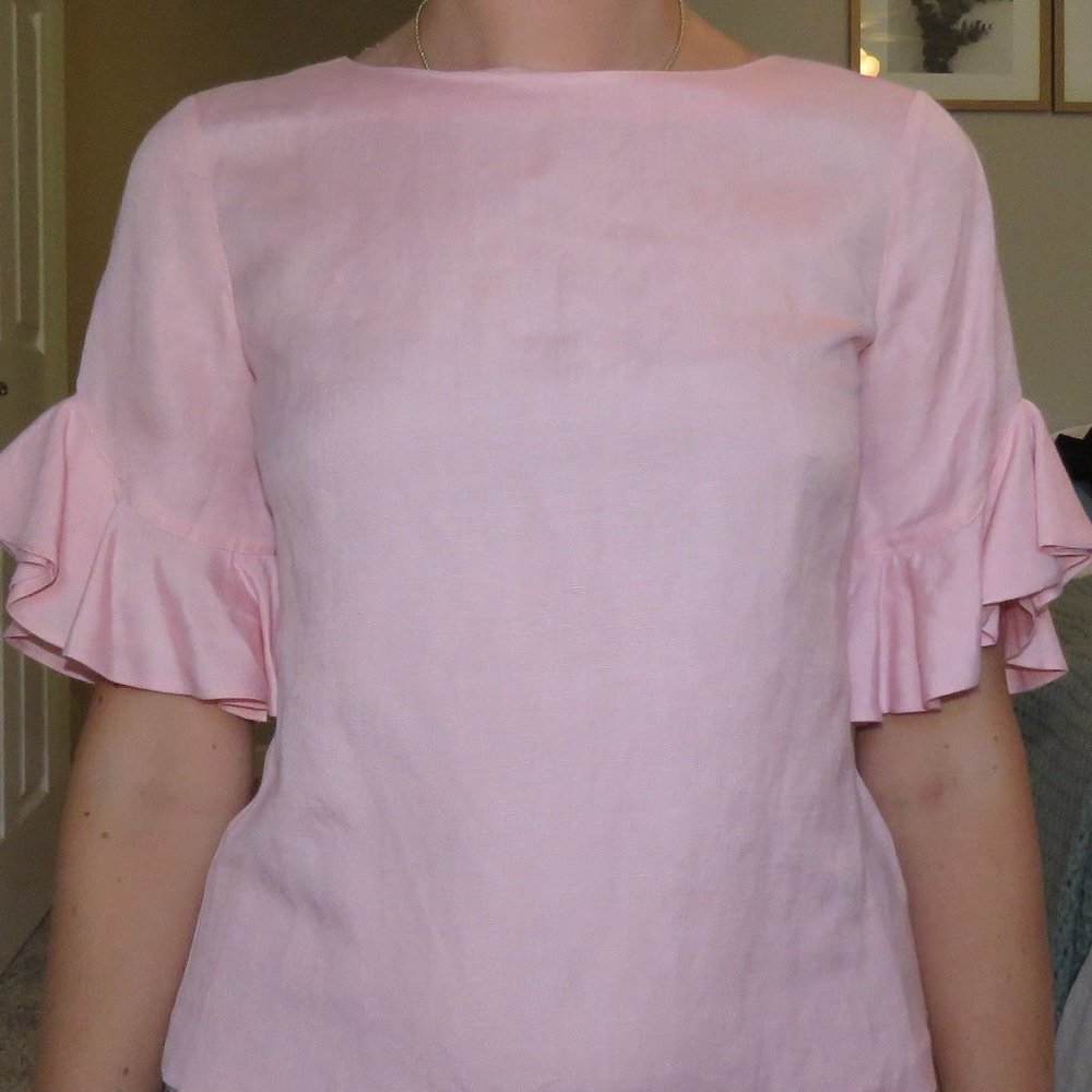 Club Monaco Ruffle Sleeve Top